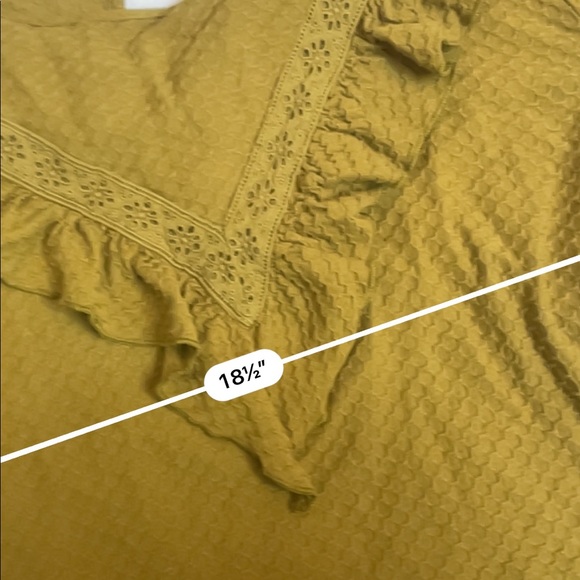 J. Crew ruffle trim honeycomb knit top - Picture 6 of 7